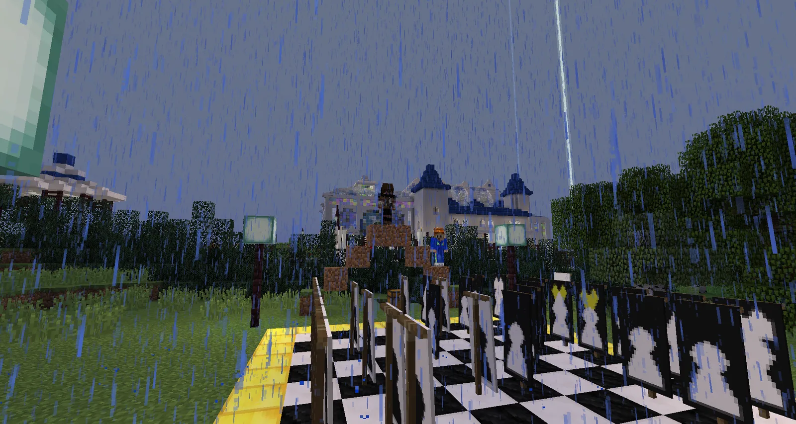 Schachduell im Regen